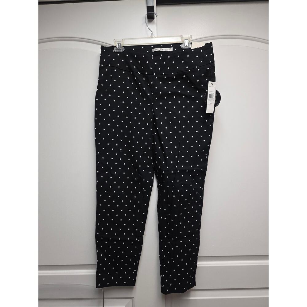 Larry Levine Women Black & White Polka Dot Pants Sz 16 BNWT